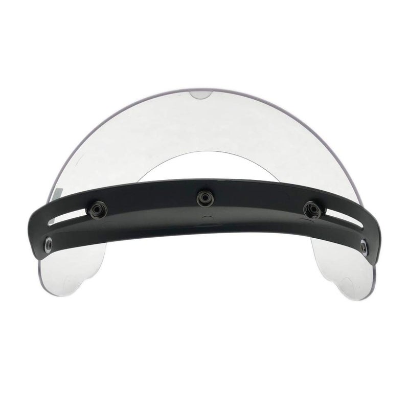 WANCAR Retro Universal Standard 3-Snap Open Face Motorcycle Helmets Flip Up Face Visor Wind Shield Lens(Clear) - Image 4